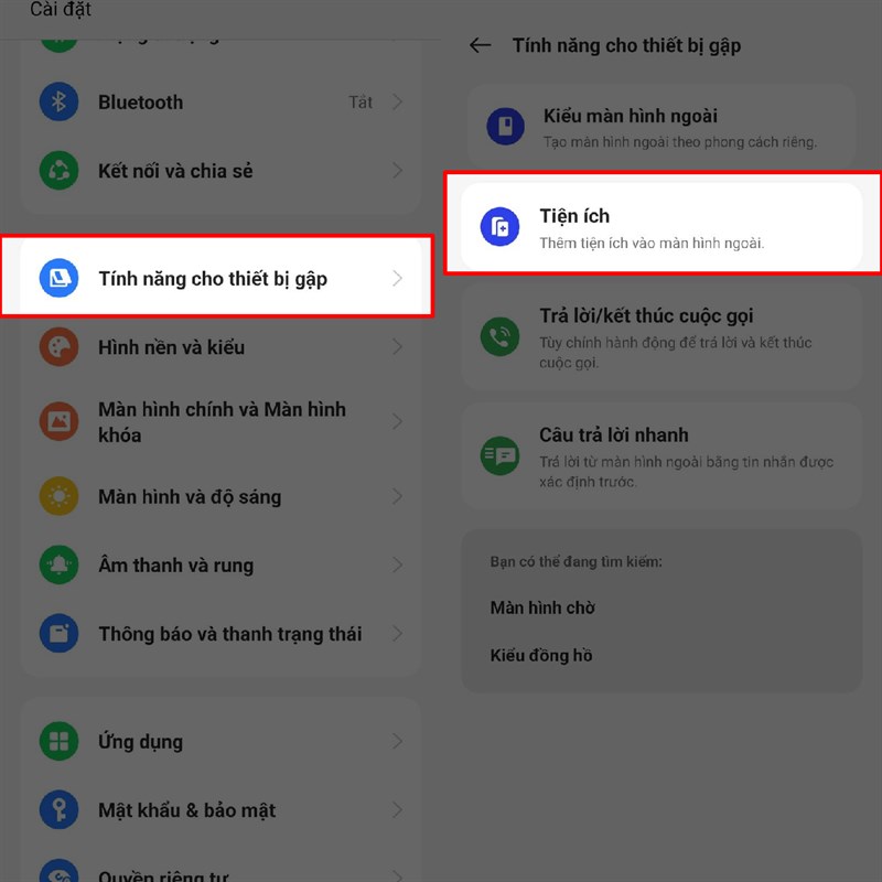 Cách chỉnh tiện ích màn hình ngoài trên OPPO Find N2 Flip Cách chỉnh tiện ích màn hình ngoài trên OPPO Find N2 Flip