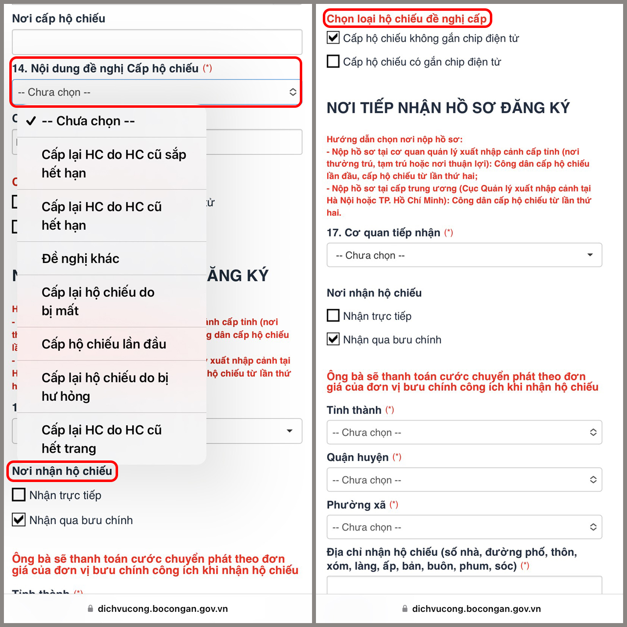 cách làm hộ chiếu online