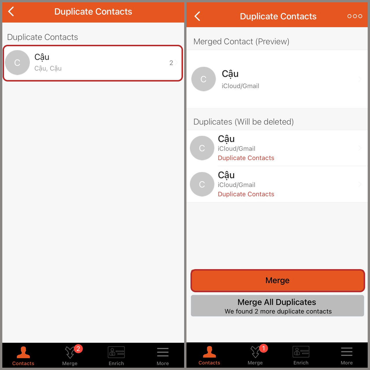 Cách xoá danh bạ trùng lặp trên iPhone Cách xoá danh bạ trùng lặp trên iPhone