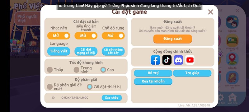 Thiết lập đồ họa Play Together mà mình áp dụng trên Redmi Note 12 Pro 5G Thiết lập đồ họa Play Together mà mình áp dụng trên Redmi Note 12 Pro 5G