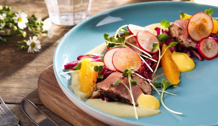 How to make duck breast with creamy vegetable sauce, the whole family compliments it