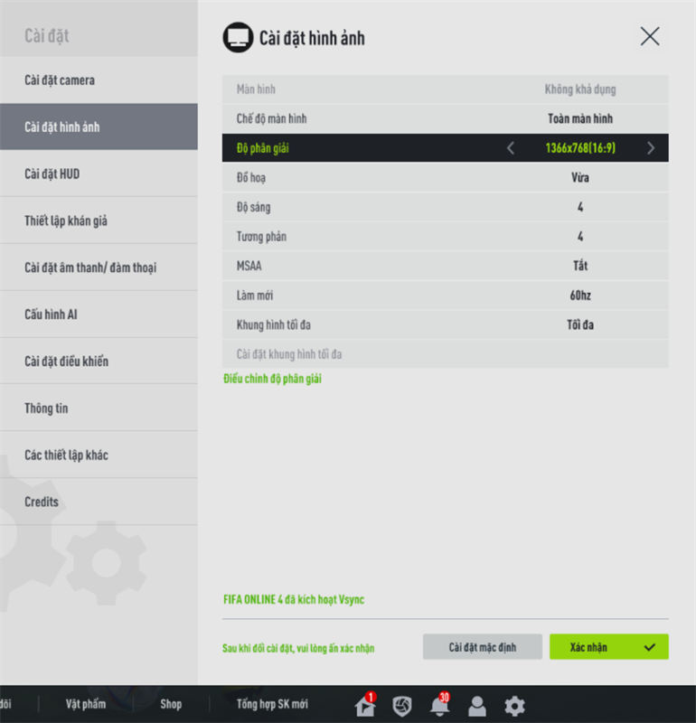 Thiết lập đồ họa game FIFA Online 4 trên ThinkPad E15 Gen 4. Thiết lập đồ họa game FIFA Online 4 trên ThinkPad E15 Gen 4.