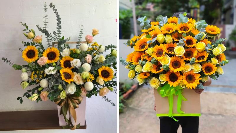 Sunflower arrangement for wife