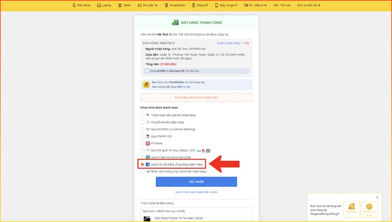Ưu đãi thanh toán online đến 100K khi quét mã QR qua SmartPay