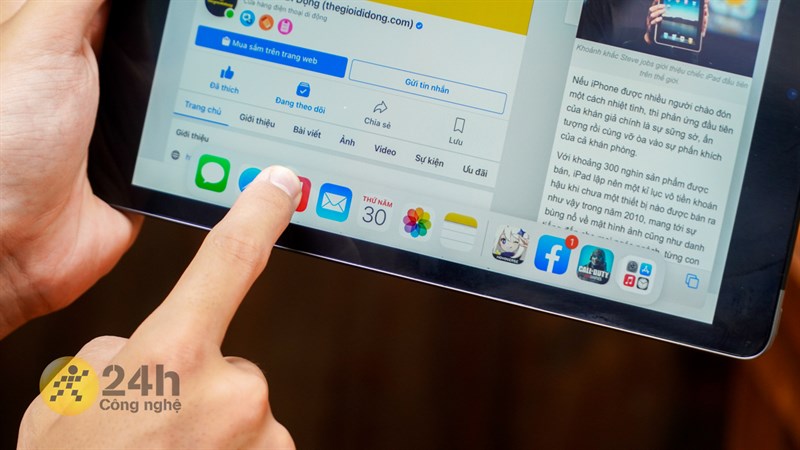 Nhắc đến đa nhiệm trên iPad thì không thể bỏ qua thanh Dock cực kỳ tiện lợi. Nhắc đến đa nhiệm trên iPad thì không thể bỏ qua thanh Dock cực kỳ tiện lợi.