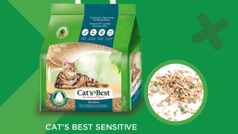 Cát vệ sinh cho mèo siêu thấm hút & kháng khuẩn Cat's Best Sensitive