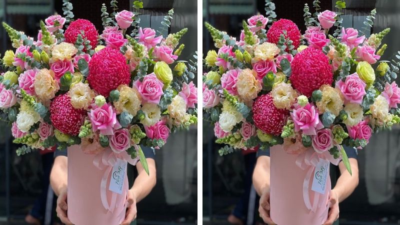Beautiful flower basket for your girlfriend