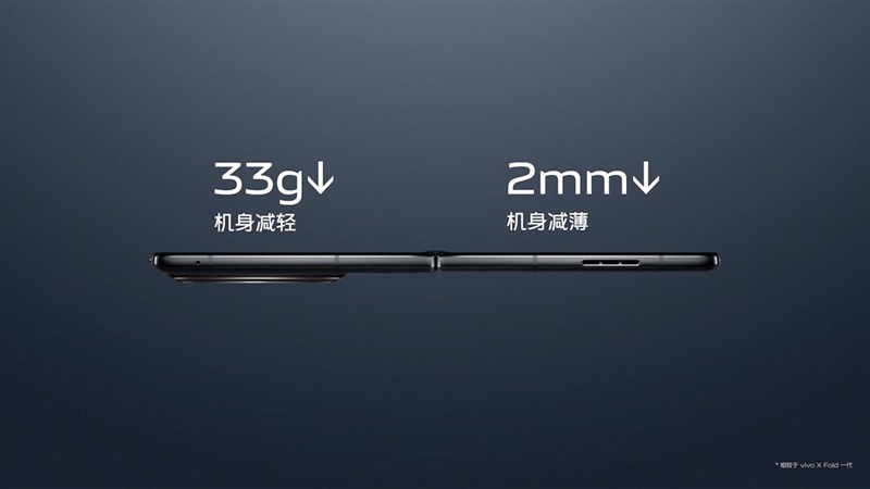 Vivo X Fold 2 được tinh chỉnh lại cả độ dày lẫn cân nặng để người dùng cầm nắm được thoải mái hơn