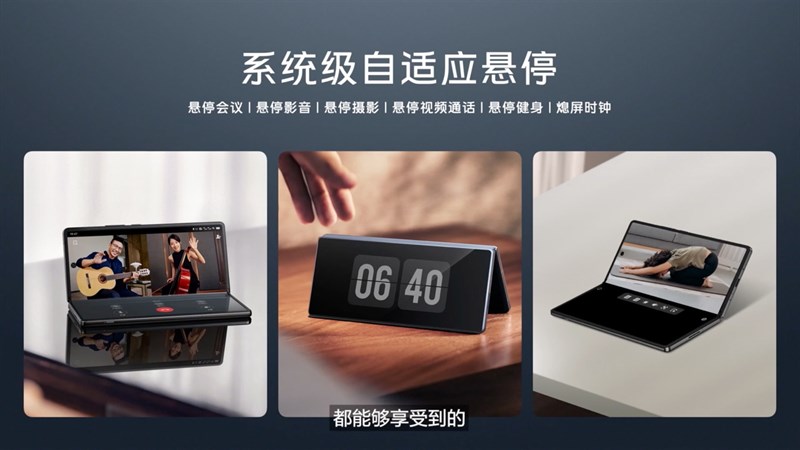 Nhờ thế mà Vivo X Fold 2 có thể gập linh hoạt ở nhiều góc độ khác nhau