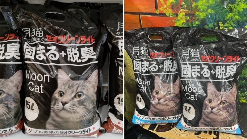 Cát vệ sinh cho mèo Moon Cat - Cát Nhật Đen