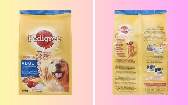 Thức ăn cho chó lớn Pedigree hương gà và rau củ túi 1.5kg Thức ăn cho chó lớn Pedigree hương gà và rau củ túi 1.5kg