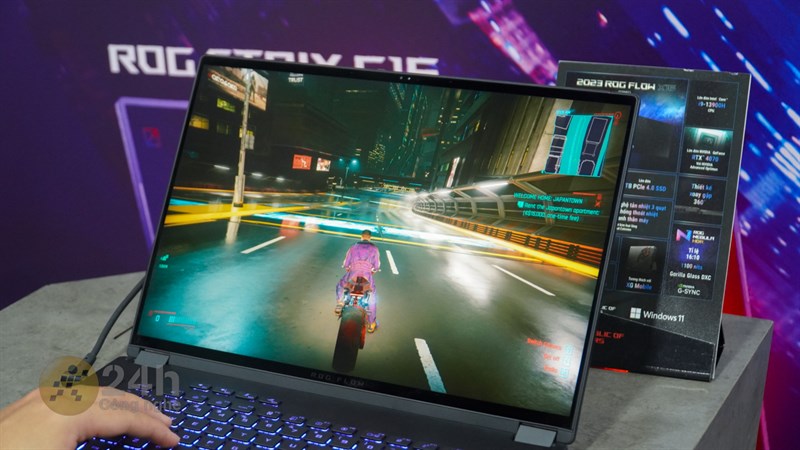 ASUS ROG Flow X16 còn được trang bị card đổ họa RTX 4060 giúp thiết bị chiến tốt nhiều tựa game hiện nay ASUS ROG Flow X16 còn được trang bị card đổ họa RTX 4060 giúp thiết bị chiến tốt nhiều tựa game hiện nay