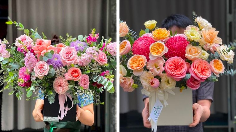 Beautiful birthday flower arrangement for dad