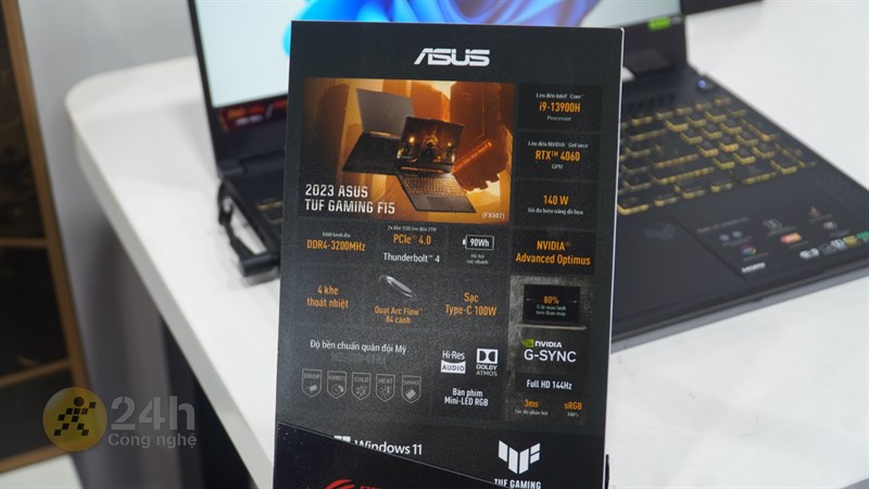 Các thông số cấu hình của ASUS TUF Gaming F15