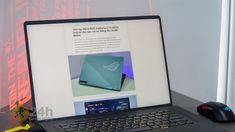 ASUS ROG Zephyrus M16 2023 có ít cổng kết nối hơn nhưng mọi người có thể mở rộng bằng Hub