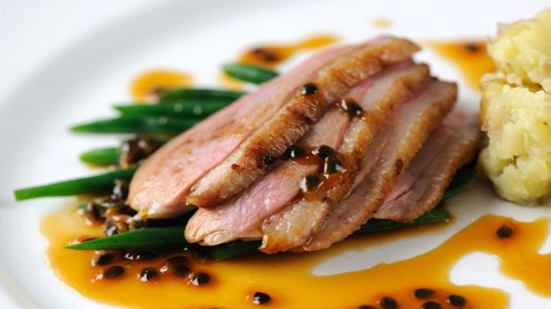 Muscovy duck with orange sauce