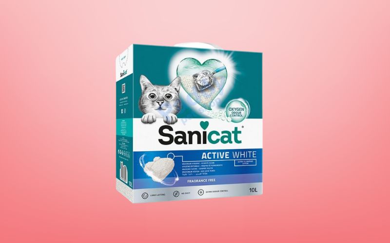 Cát vệ sinh mèo Sanicat Bentonite đất sét loại hạt trắng