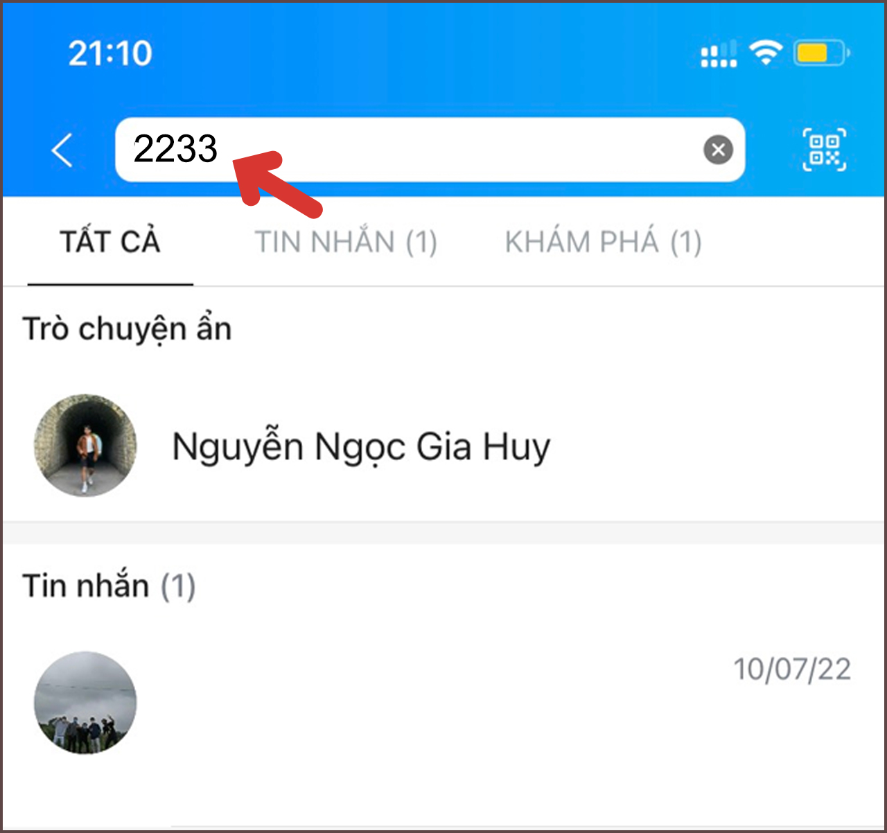  cách tìm tin nhắn ẩn trên Zalo iPhone