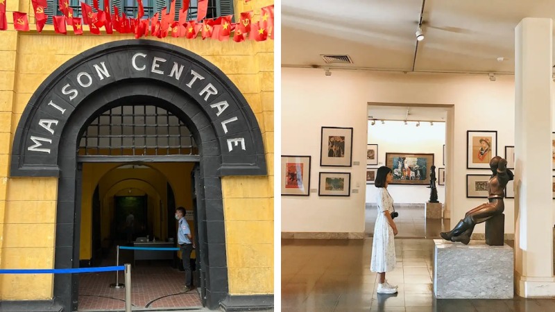 Nhà tù Hỏa Lò và Bảo tàng Mỹ thuật Việt Nam