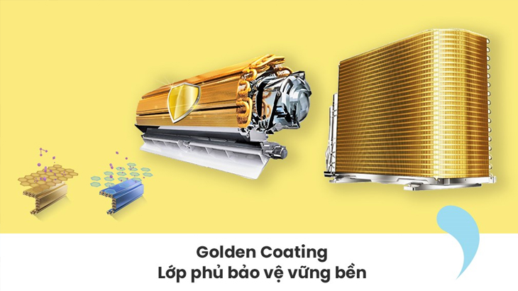 Đánh giá chi tiết dòng máy lạnh VDGF-V Comfee 2023 - Lớp bảo vệ chống ăn mòn Golden Coating