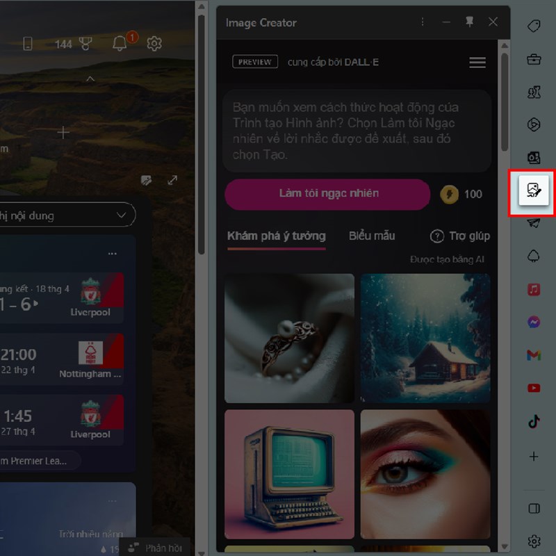 Cách tạo ảnh bằng AI trên Edge máy tính