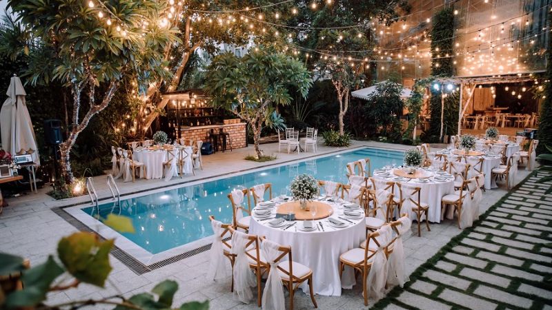 Poolside birthday party