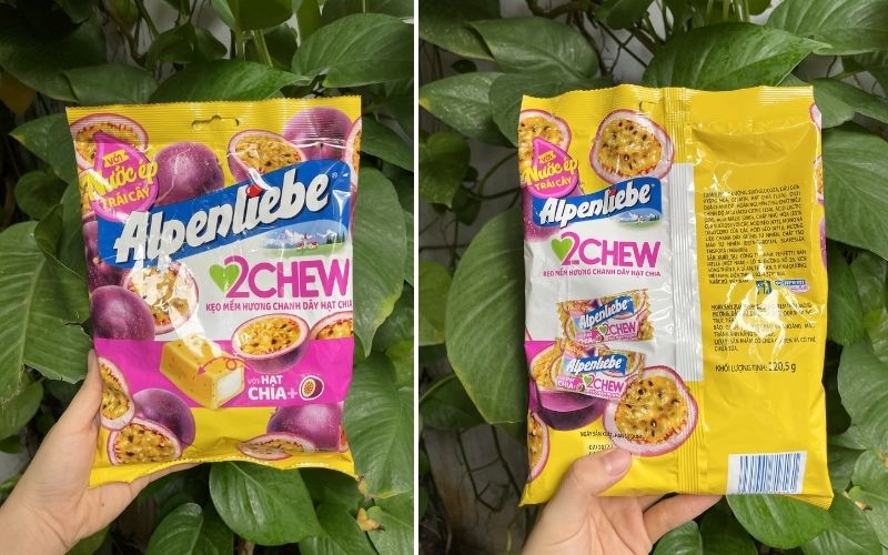 Cách sử dụng và bảo quản kẹo Alpenliebe chanh dây hạt chia 2Chew