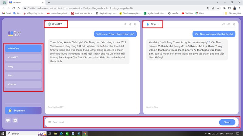 Cách dùng chung ChatGPT, Bing AI, Google Bard