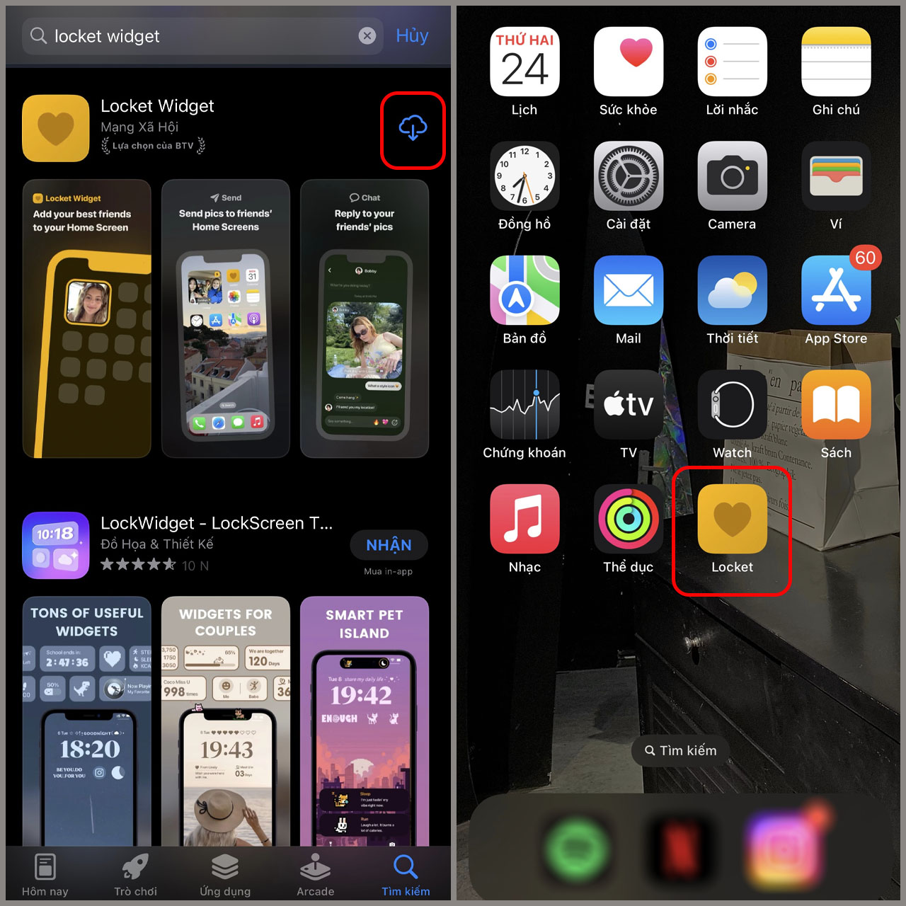 Cách tải Locket Widget trên iPhone