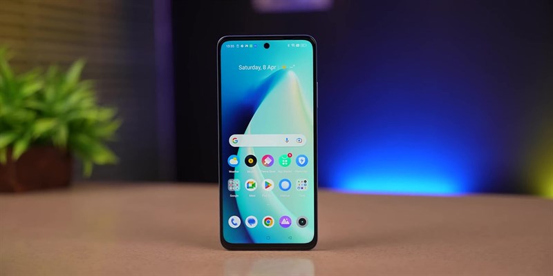 realme Narzo N55 có kích thước 165.6 x 75.9 x 7.89 mm và nặng khoảng 189.5 gram. realme Narzo N55 có kích thước 165.6 x 75.9 x 7.89 mm và nặng khoảng 189.5 gram.