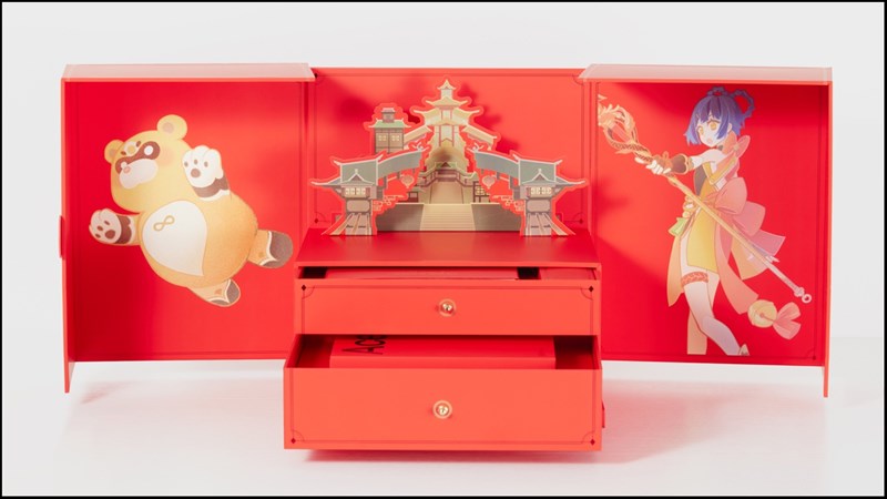 Nội thất bên trong hộp đựng của OnePlus Ace 2 Xiangling Edition