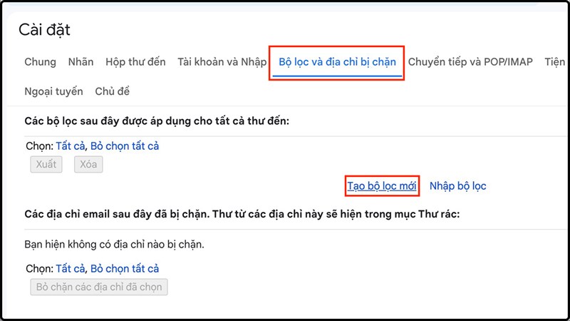 cách chặn Mail rác