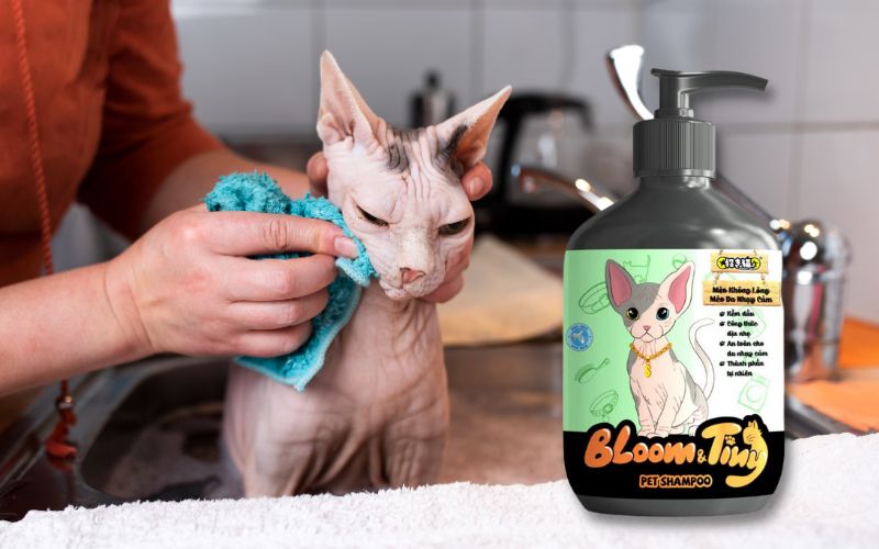 Sữa tắm dành cho mèo Maneki Neko Bloom & Tiny - Mèo không lông 500ml