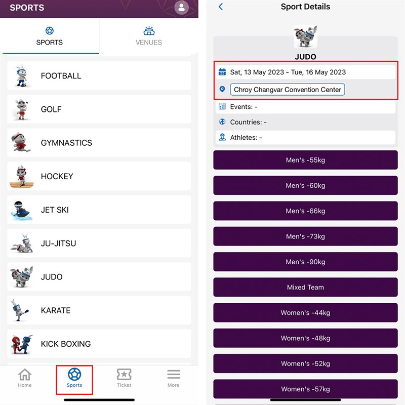 Cách xem lịch thi đấu SEA Games 32 tại Campuchia