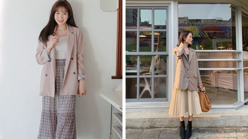 Tips phối áo khoác mặc với váy sang chảnh trendy 2022 - Nyla Design