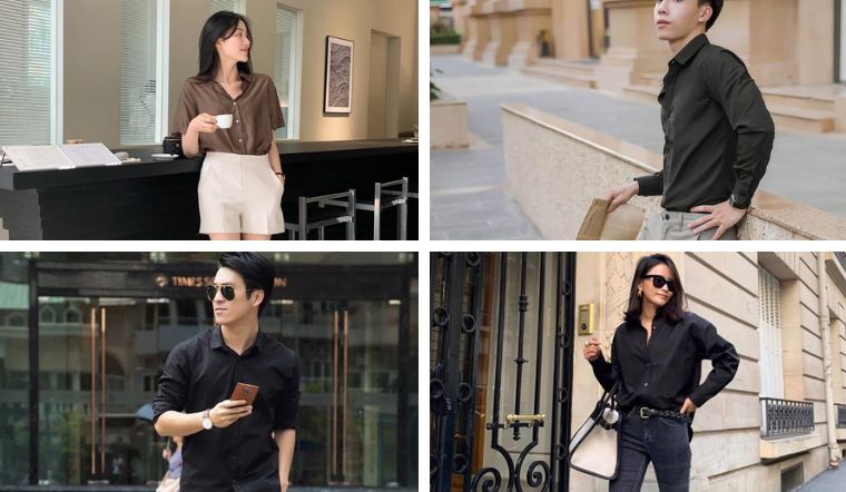 Bỏ túi 5 cách phối đồ với áo sơ mi tối màu giúp bạn trẻ trung, thanh lịch
