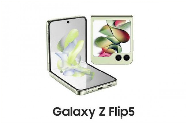 Hình ảnh rò rỉ cho thấy màn hình ngoài dạng bìa thư mục của Galaxy Z Flip5