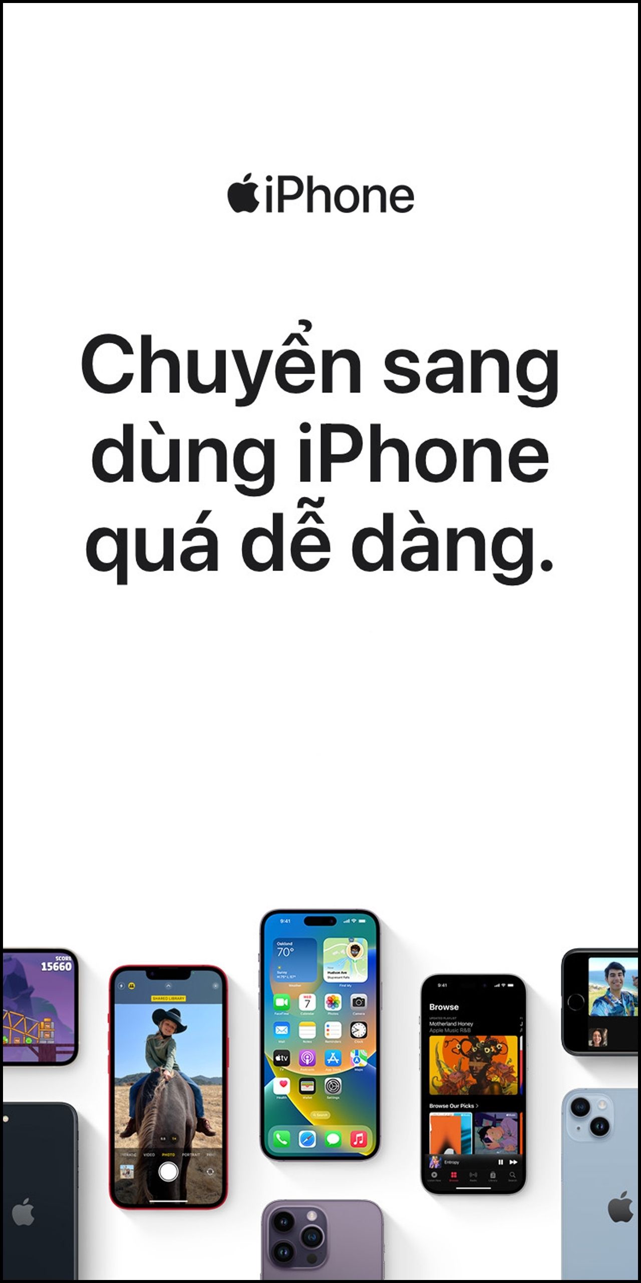 Chuyển sang dùng iPhone vô cùng đơn giản