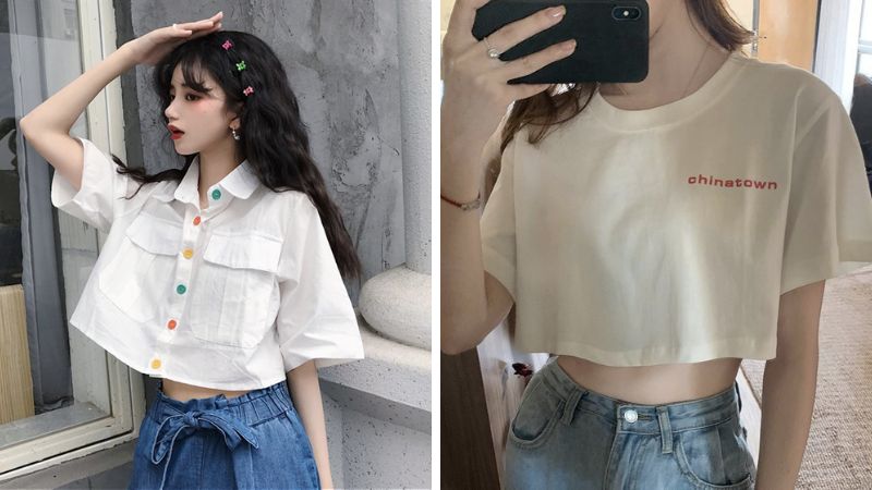 12 cách phối đồ với áo croptop form rộng cho nàng năng động