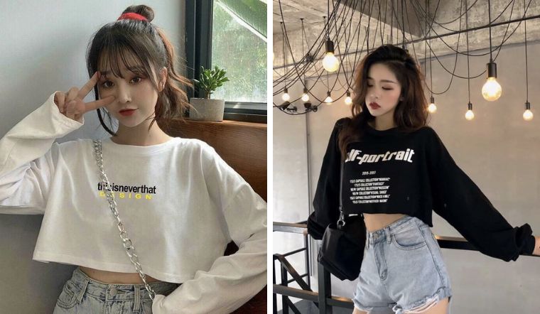 12 cách phối đồ với áo croptop form rộng cho nàng năng động