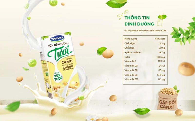 Thành phần và hương vị của sữa đậu nành Vinamilk