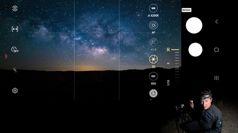 Chế độ thiên văn của Samsung có khả năng cho ra những hình ảnh bầu trời đêm đầy sao rất ấn tượng (Ảnh: Brandsynario)