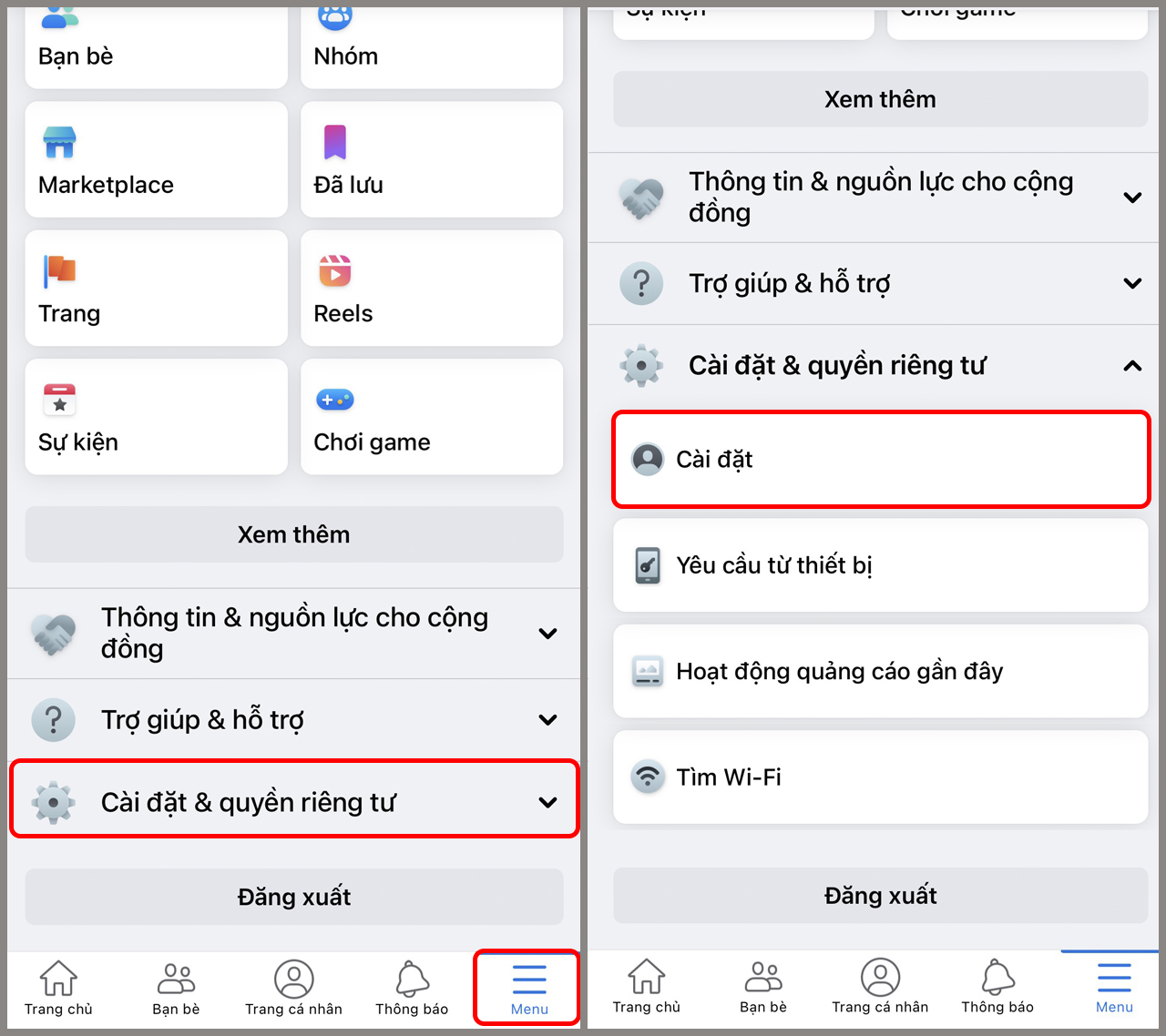 Cách xóa tài khoản Facebook trên iPhone