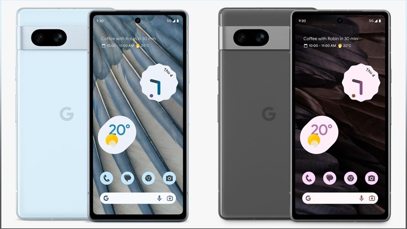 Google Pixel 7a 5G có màn hình đục lỗ ở trung tâm phía trên