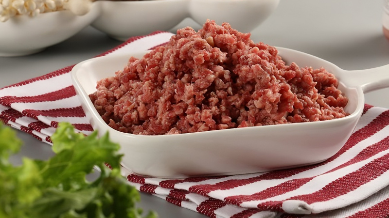 After thawing ground beef, you should use it within 2 hours