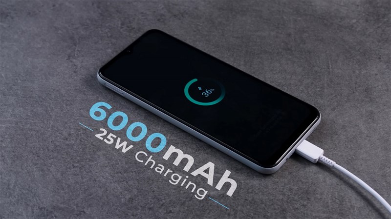Galaxy M14 5G còn có thể mang đến thời gian sử dụng lâu dài cho người dùng với viên pin 6.000 mAh