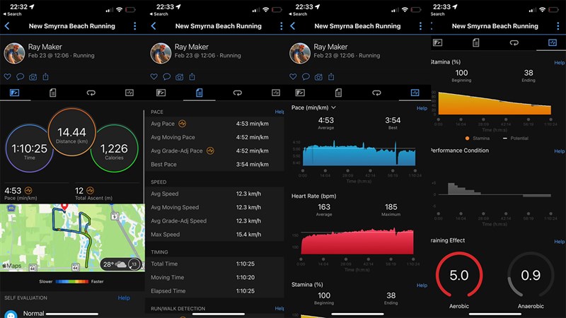 Mọi thông tin về quá trình tập luyện của bạn đều được Garmin Foreruner 965 ghi lại chuẩn xác