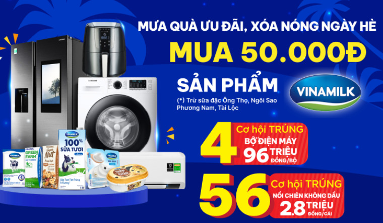 Cách chơi game Mưa Quà Ưu Đãi, Xóa Nóng Ngày Hè khi mua sản phẩm Vinamilk