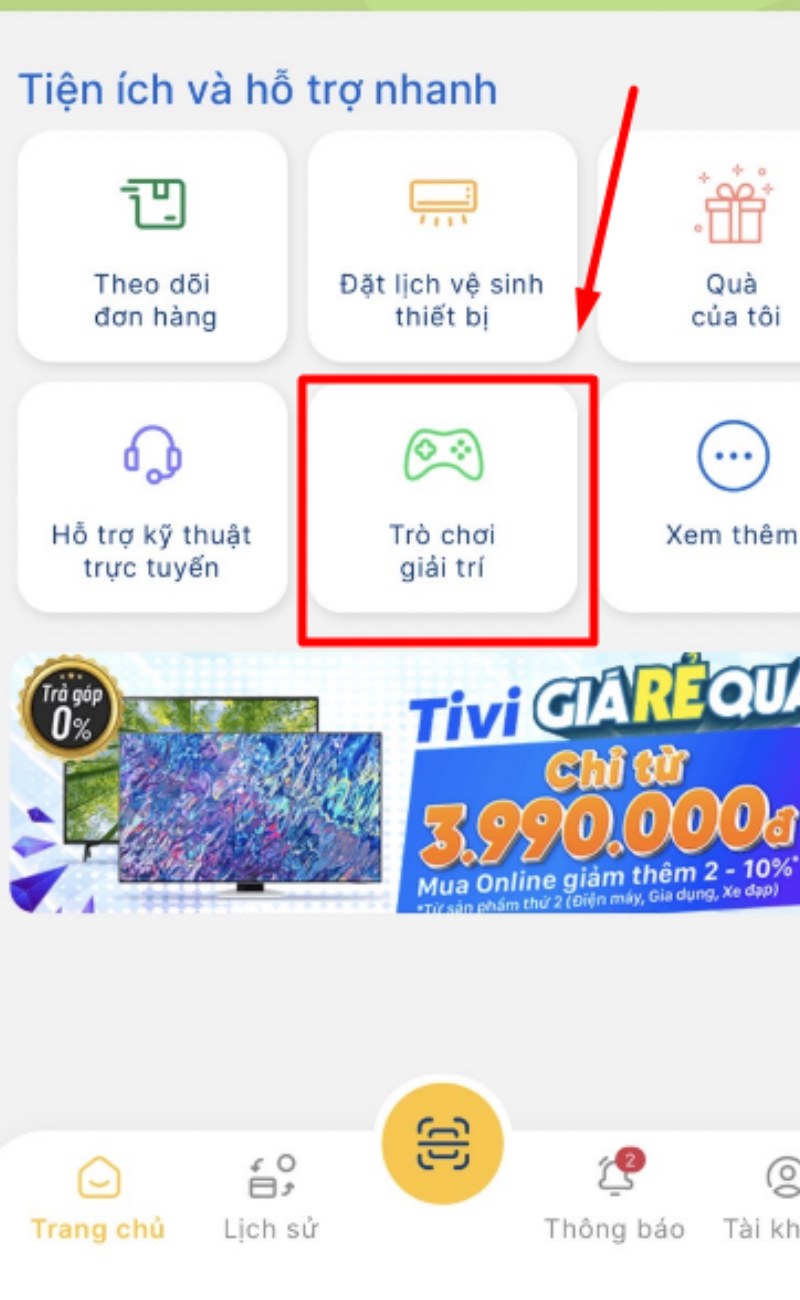 Cách tham gia chương trình trên App Quà tặng VIP