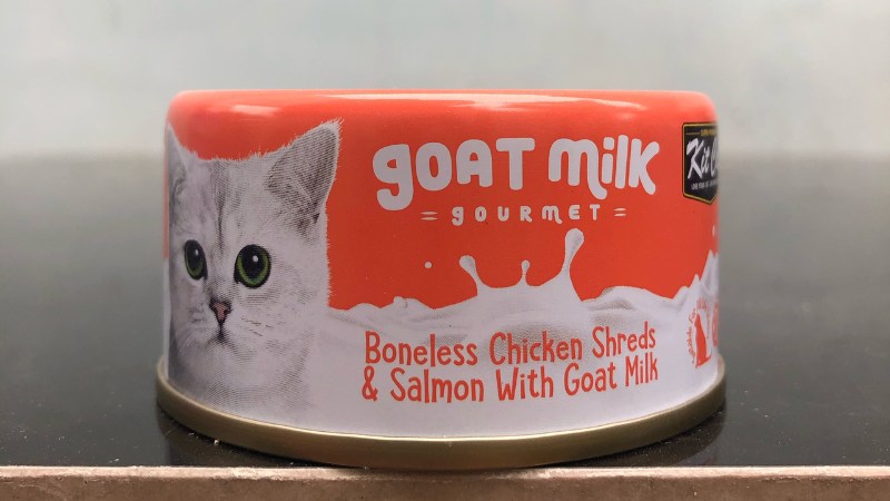 Pate cho mèo Kitcat Goat Milk vị gà xé & cá hồi